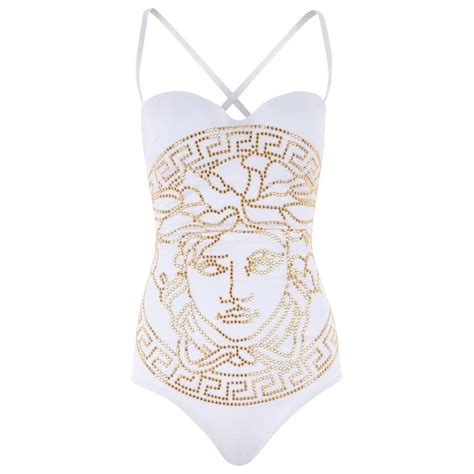 versace swimsuit white|Versace swimsuit women.